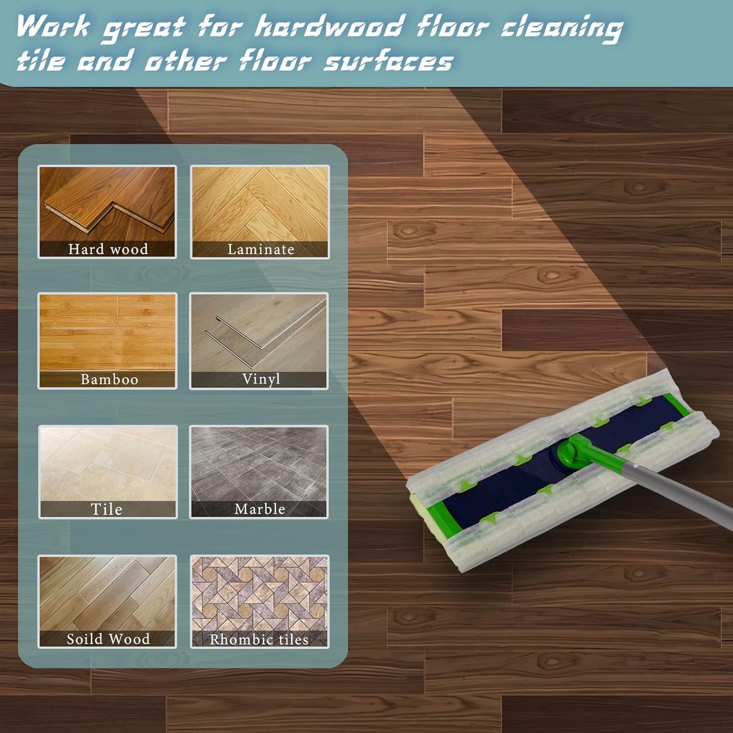 XL Dry Mop Refills 80 Counts Disposable Dusting Cloths Dry Sweeping Refills Dry Duster Cloths Mop Pads Floor Cloth Refills Electrostatic Cloths 9.8"x17" Extra Thick and Large Box Packing