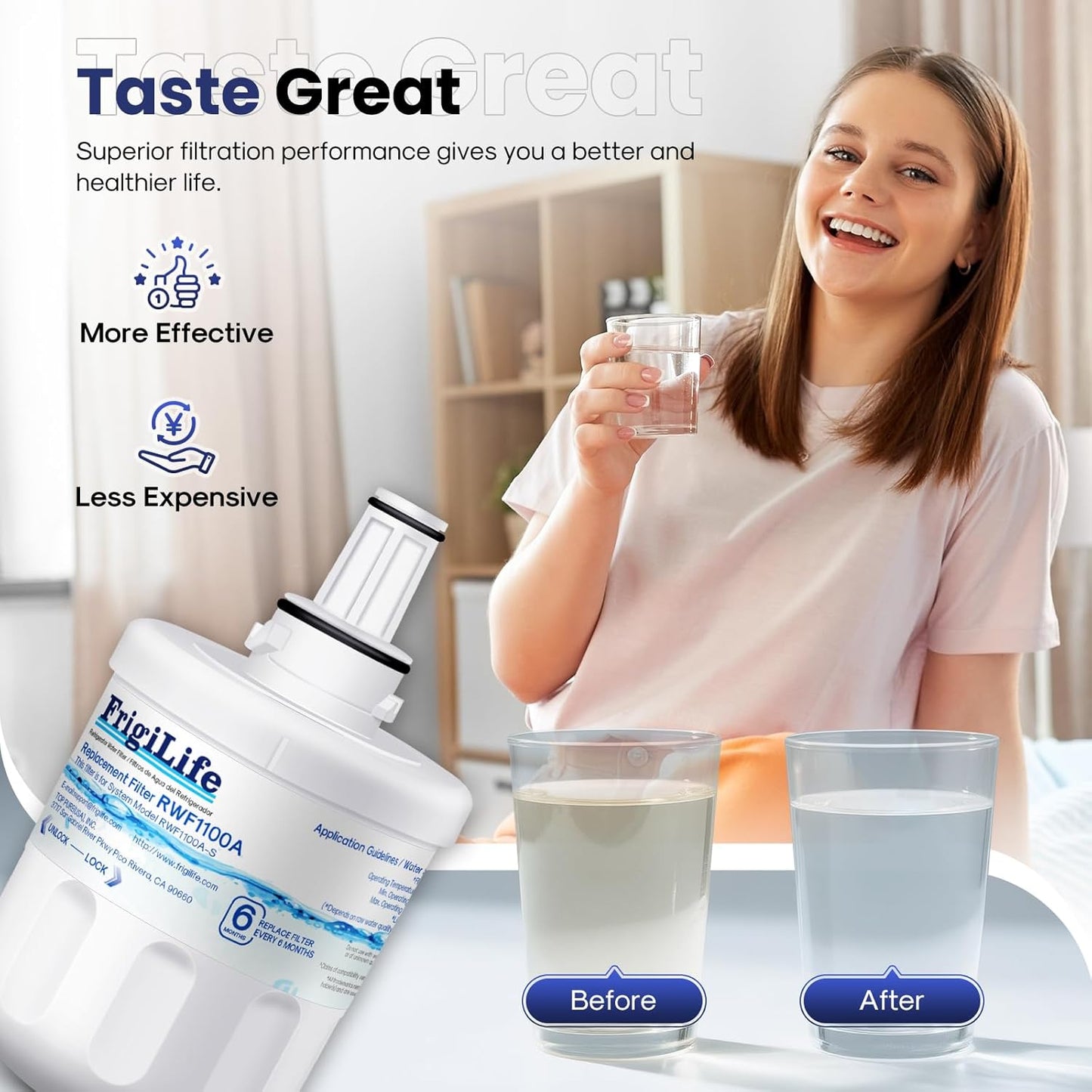 DA29-00003G Replacement for Samsung DA29-00003A Aqua-Pure Plus DA29-00003B HAFCU1 DA29-00003F RS22HDHPNSR RSG257AARS RFG237AARS RF267AERS RFG297AARS HDX-FMS-1 Refrigerator Water Filter 4PACK