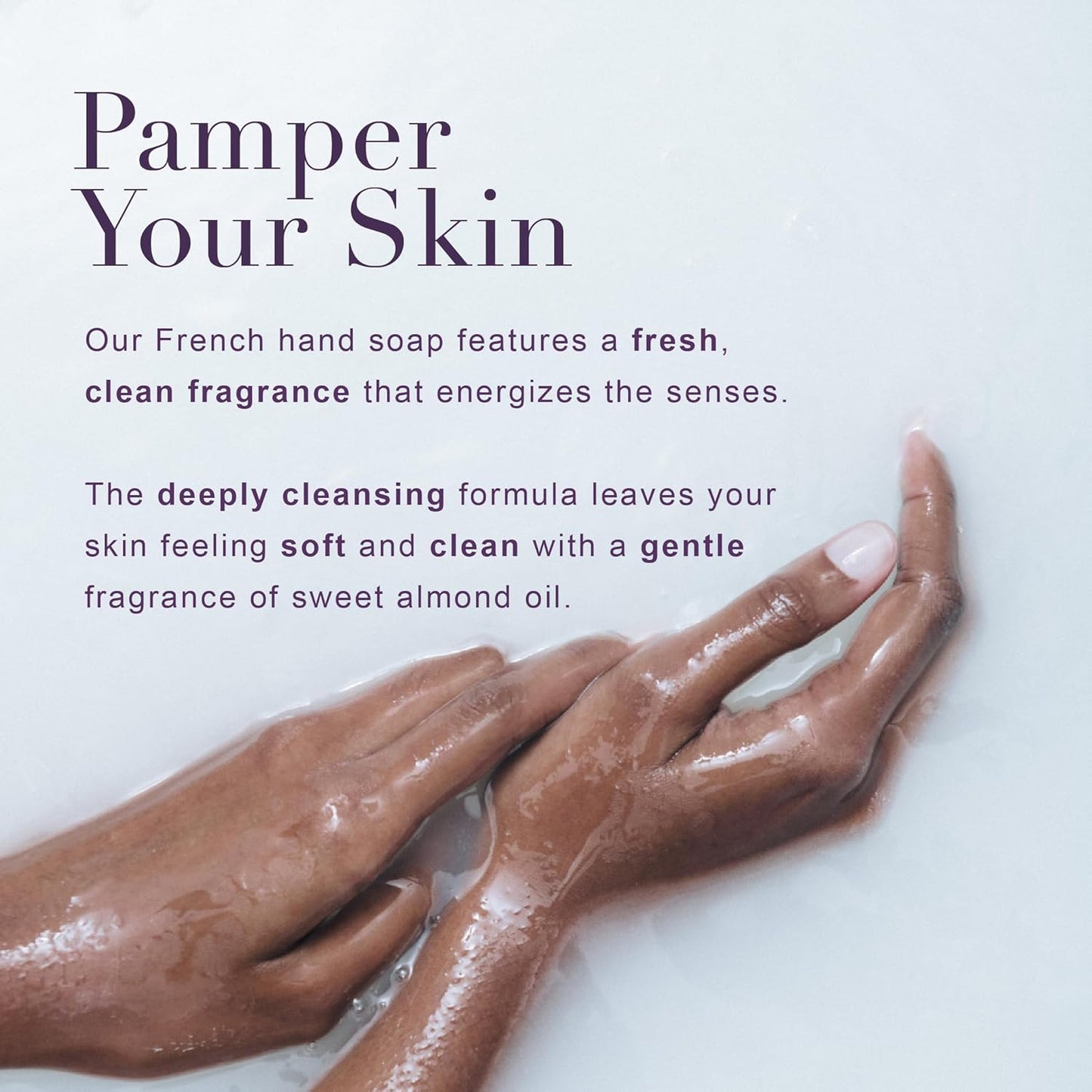 A LA MAISON French Liquid Hand Soap Eco-Friendly Refill Pouch, Fresh Sea Salt - Natural Hand Wash Made with Essential Oils - Biodegradable, Plant-Based, Vegan, Alcohol & Paraben Free (33.8 oz, 2 Pack)