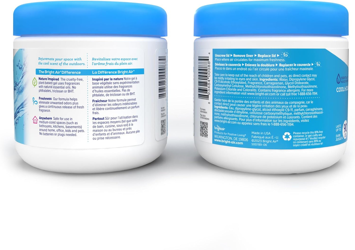 Bright Air 14 oz. Super Odor Eliminator, For Medium-Size Spaces, Cool & Clean Scent, Case of 6,Air Freshener, Natural Essential Oils, Lasts Up to 90 Days Each