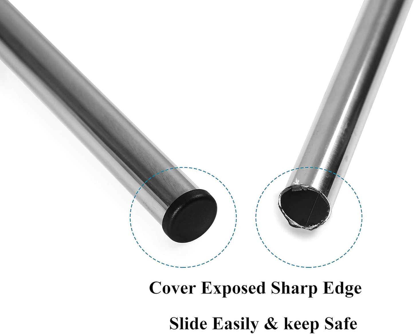 Furnigear Plastic Plugs Tubing End Caps Chair End Caps 1 1/4" Outside Bottom Round Tubing Caps Round Furniture Sliders Glides Black (Fit 1.17-1.21" Tube Inner Diameter, 24pack)