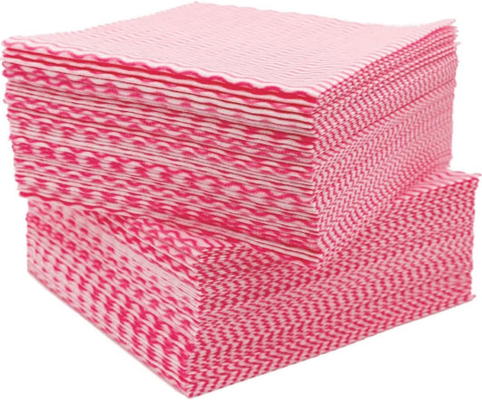 Disposable Dish Cloths Paper Towels, Domestic Cleaning Towels, Multipurpose Quick-Dry Rag Dish Cloths Heavy Duty Handy Wipes for Kitchen 75 Count 14.2"X15.7", Red