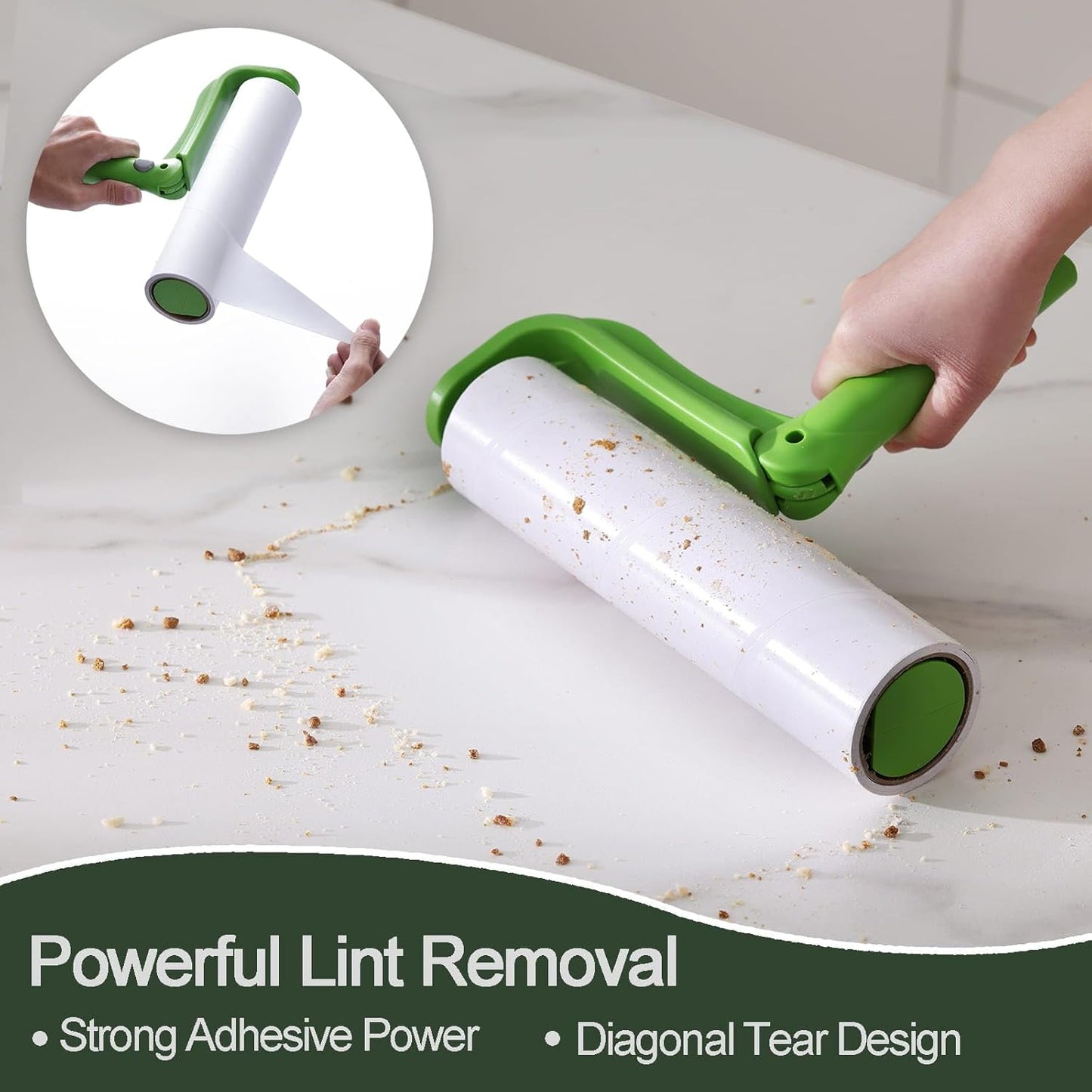 10 inch Mega Lint Roller Refills for Evercare Pet Mega Lint Roller and Leo Cleaning Roller, Fits Most 10" Supersize Lint Rollers with 2 1/16" ID, Total 240 Easy Tear Sheets (Pack of 4)