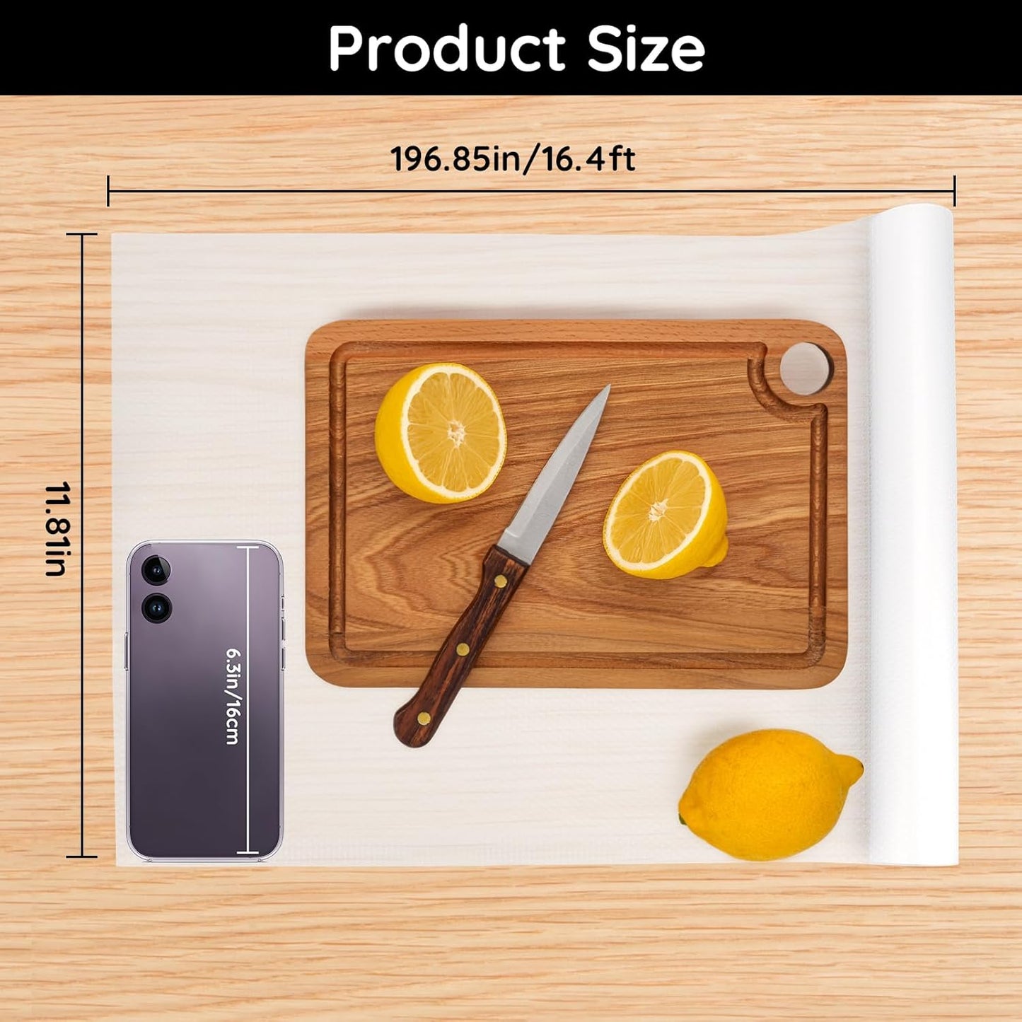 Drawer Liner, 11.8" W x 197" L x 0.03" T, Shelf Liner Non Adhesive, Non Slip for Home and Kitchen Shelf, Drawer, Cabinet, Refrigerator, Dresser, Cupboard, RV (Polka Dot)