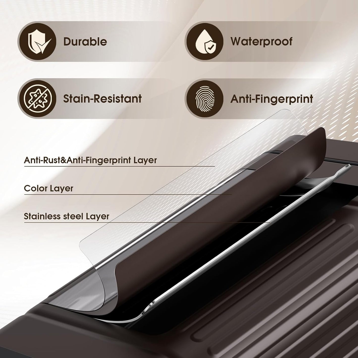 CEROELDA Small Trash Can with Lid-5L/1.3 Gal,Stainless Steel Outdoor Dog Poop Garbage Can-Farmhouse Retro Metal Waste Bin w/Step Pedal for Bathroom Bedroom Office-Soft Close-Brown