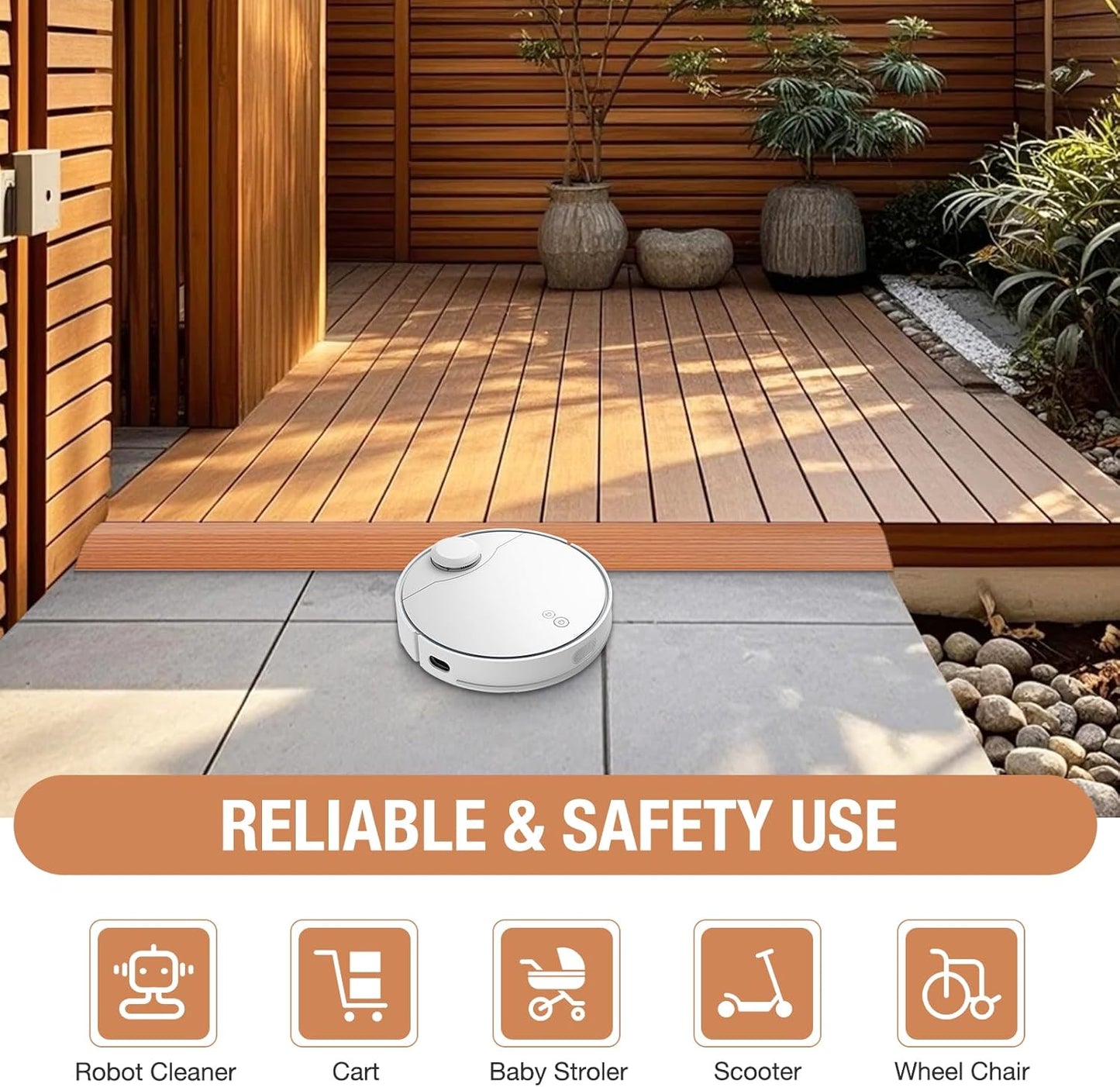 Floor Transition Strip Self Adhesive Vinyl Door Threshold for Doorways Carpet Edging Trim Overlap Edge Reducer for Laminate Floor, Carpet, Tile (Yellow Oak Grain, 2/5" to 3/5", 3.3Ft)