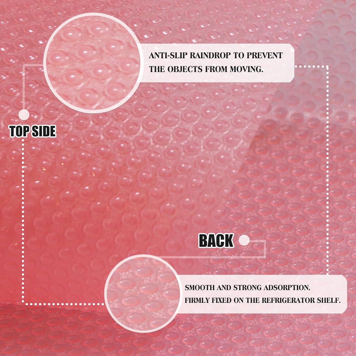 20Pcs Refrigerator Liners, Washable Fridge Liner Shelf Mats Refrigerator Pads for Cupboard Cabinet Drawer Home Kitchen Accessories Organization (Pink)