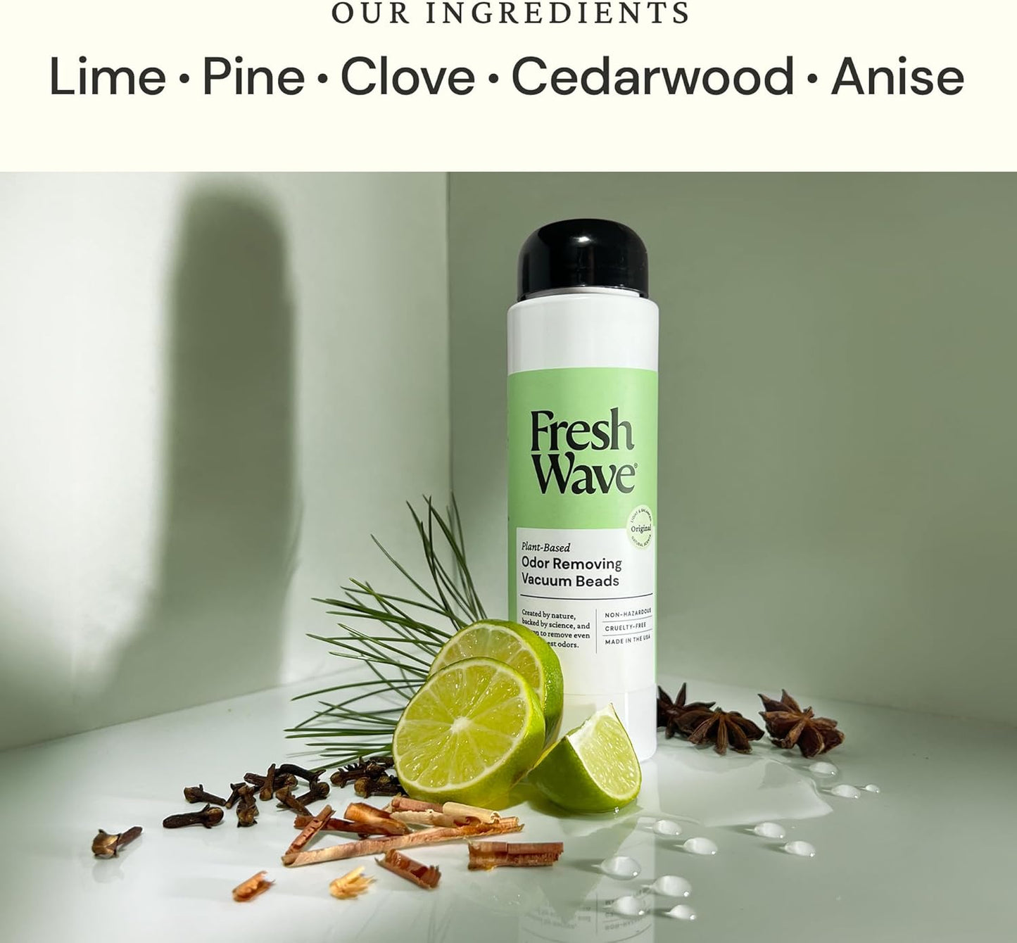 Fresh Wave Vacuum Odor Eliminating & Deodorizer Beads, 5.25 oz. - Safer Odor Relief, Natural Plant-Based Odor Eliminator, Odor Absorbers for Home, Keeps Vacuum Fresh Between Uses