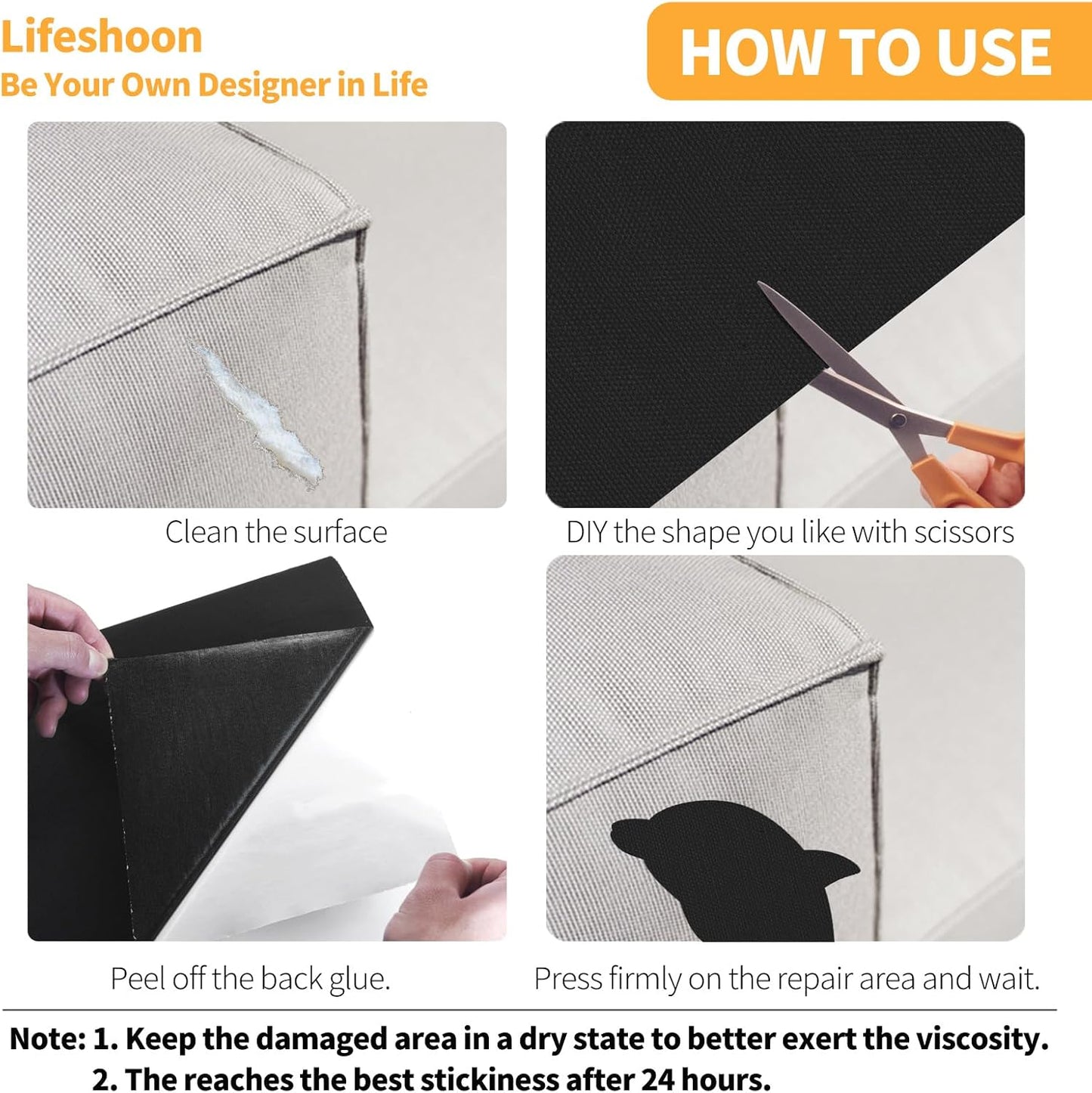 Fabric Repair Patches, 17X158 Inch Canvas Self-Adhesive Fabric Patches Tape Durable, DIY Large Canvas Repair for Sofa, Couches, Furniture, Chair, Clothing （17X158 Inch, Brown）