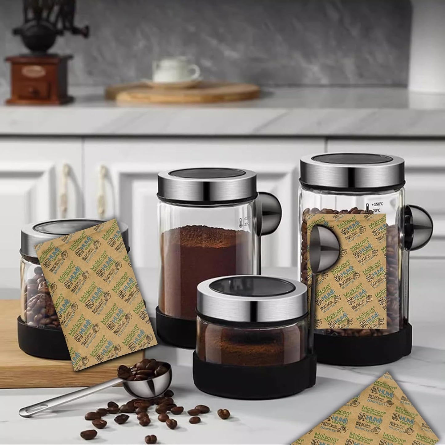 85% Two-Way Humidity Control Packs, 60 Gram 5 Pack for Storing 1 lb, Size 60 Seasoning Packets Moisture Control Packets Individually Wrapped, Humidifier Packs for Season Wood Humidifier Boxes