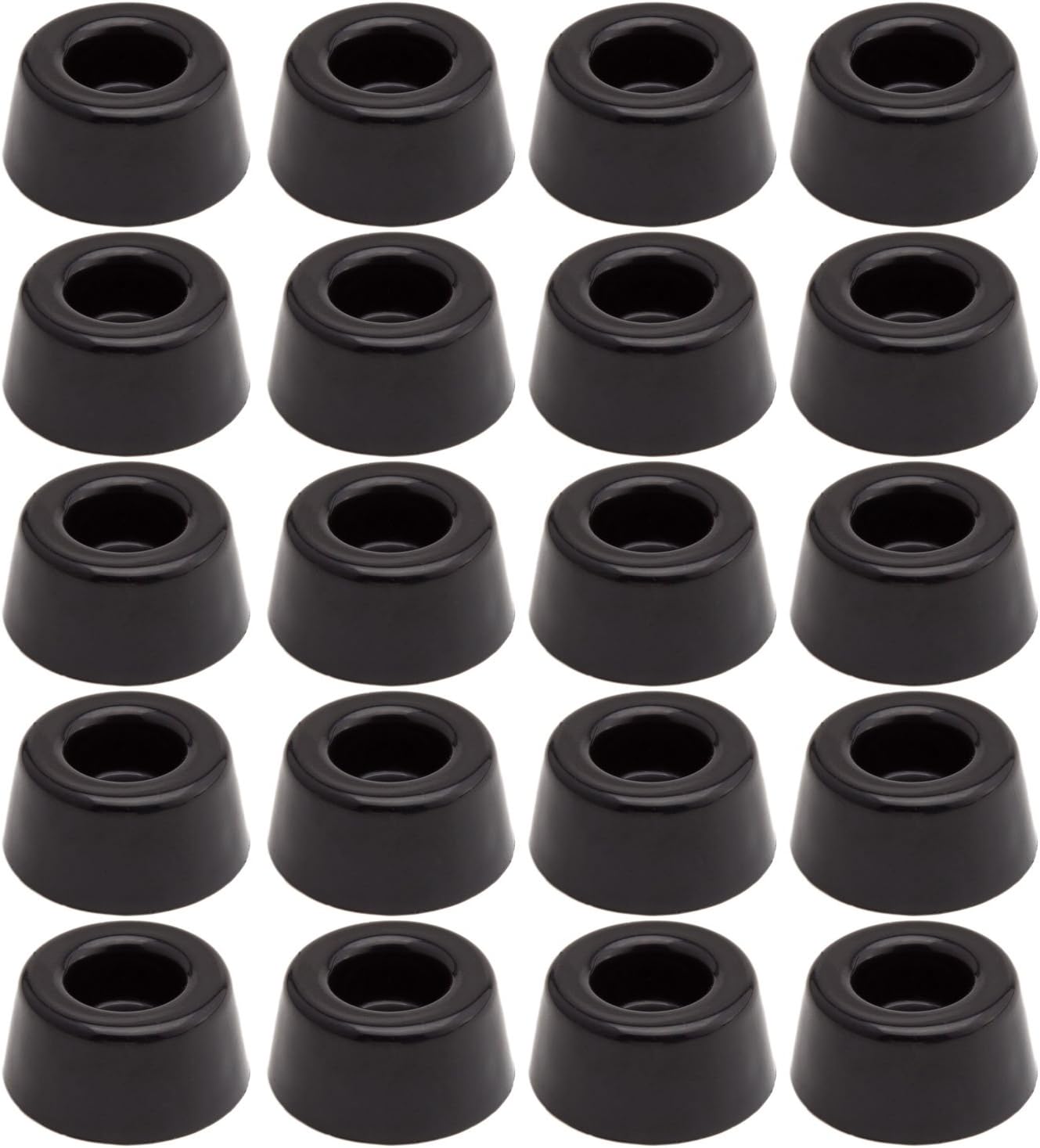 20pcs Round Furniture Pads,ULIFESTAR Furniture Feet Glides Sliders Carpet Saver Hardwood Floor Protectors Surface Protection for Chair Leg Caps Non Slip Furniture Grippers (Black)