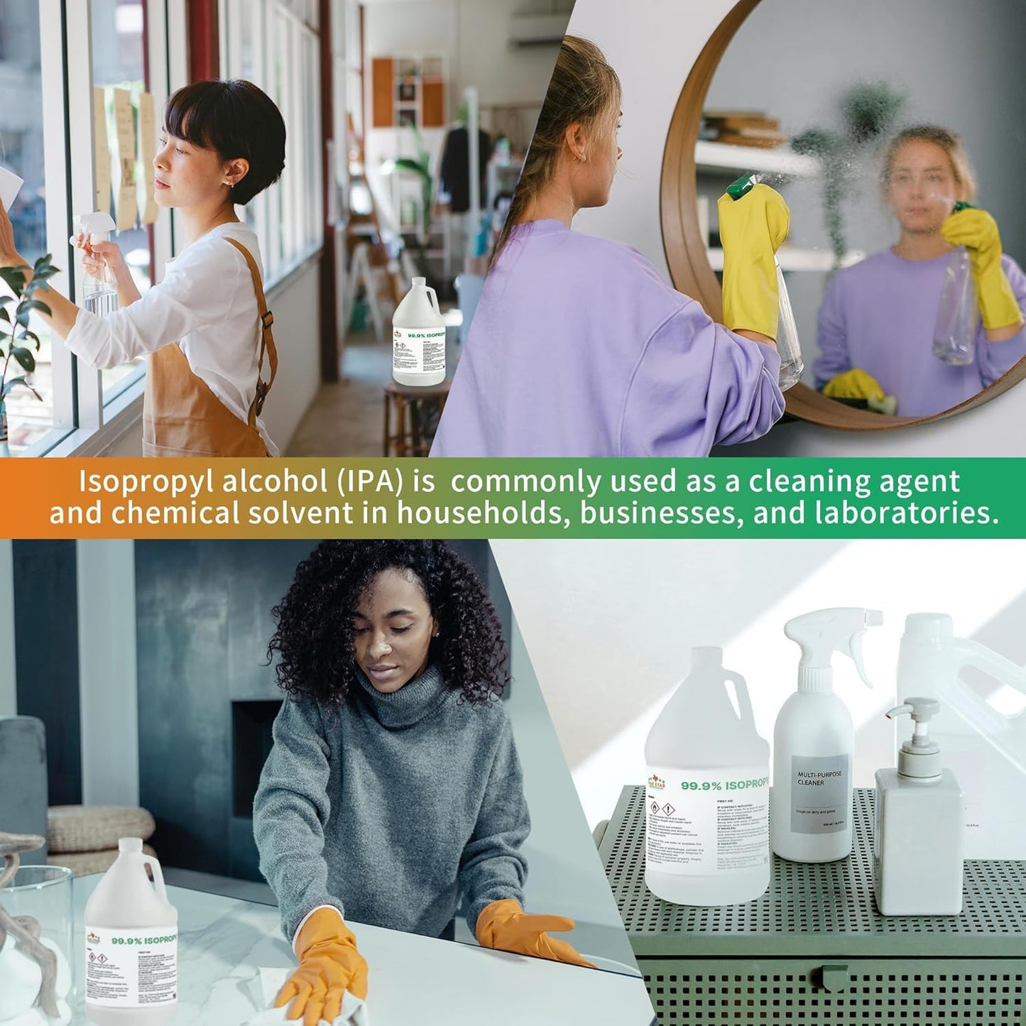 99% Pure Isopropyl Alcohol, 99 Percent IPA 1 Gallon, USP Grade, Made in The USA (2 Gallons / 256 oz)