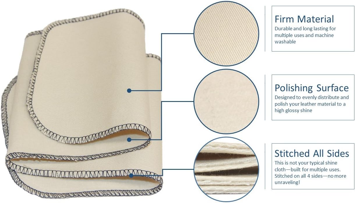 FeetPeople Premium Professional Shine Cloth, 20 Inch x 5 Inch, 6 Cloths