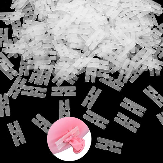 300 Pcs Balloon Ties Plastic Balloon Clips for Sealing, H Shape Bulk Balloons Tying Tool for Wedding Party Christmas Birthday Decoration, Fast Knot and Seal Balloons