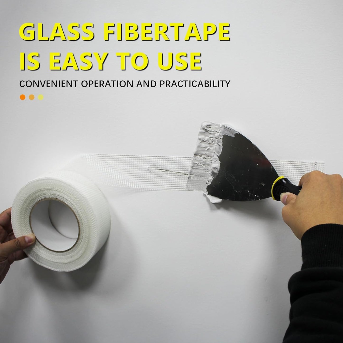 Drywall Joint Tape, 4" 100 Feet Self-Adhesive Encrypted Fiberglass Drywall Repair Mesh Tape for Wall Cracks and Seam Patch