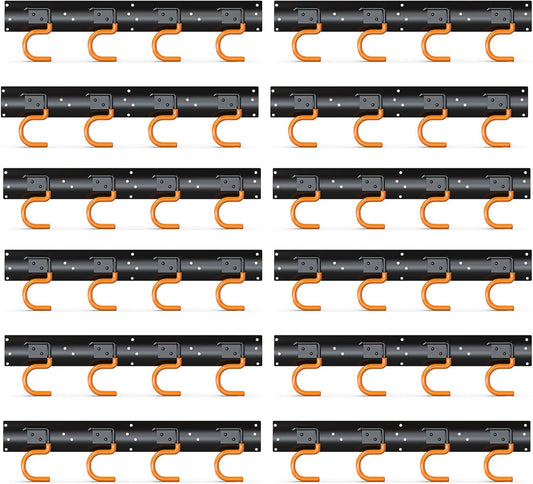 3-H 12×16" All Metal Garden Tool Organizer, Garage Tool Organizer, Broom Holder Wall Mount for Garage, Shed, Garden, Basement Hanging and Organizing Rake, Mop, Shovel, Hose