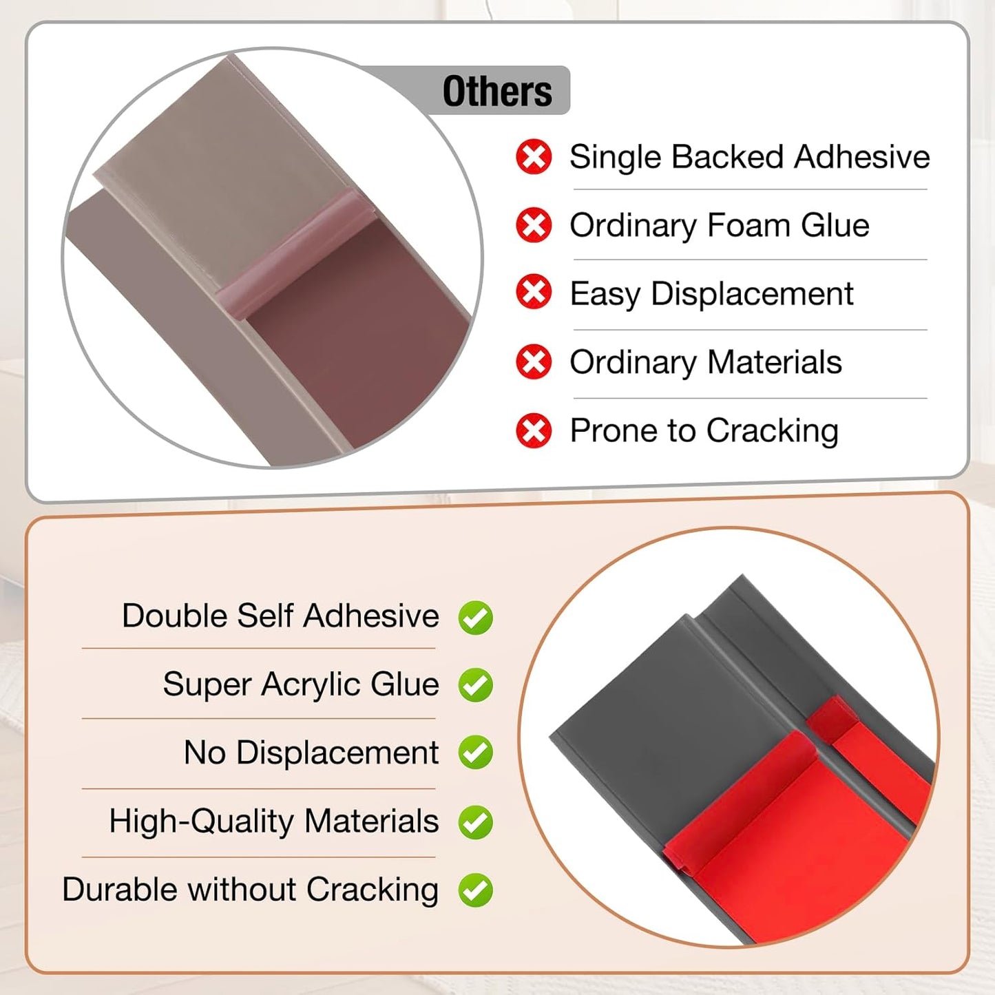 Floor Transition Strip Self Adhesive Vinyl Door Threshold for Doorways Carpet Edging Trim Overlap Edge Reducer for Laminate Floor, Carpet, Tile (Deep Gray Wood Grain, 2/5" to 3/5", 6.6Ft)