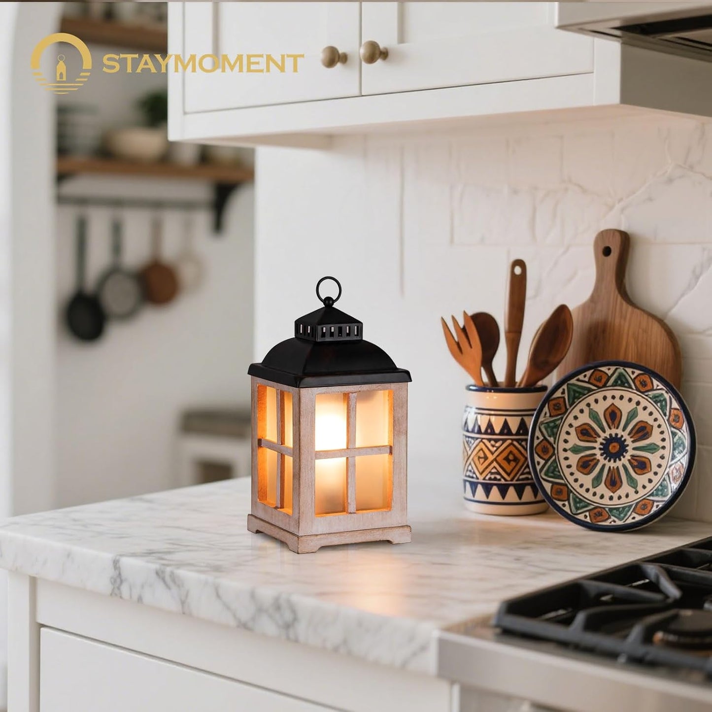 Wax Melt Warmer with Timer: Farmhouse Lantern Candle Warmer Electric Tart Burner with Lid for Scented Wax