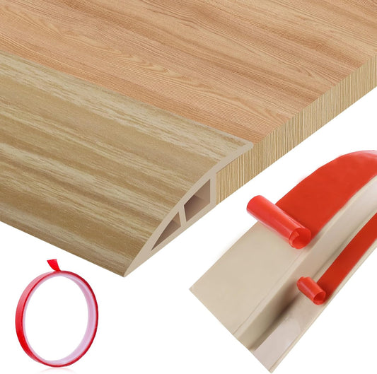 Floor Transition Strip Door Threshold 79" Floor Transition Reducer Trim on The Edges Threshold Strip Self Adhesive Suitable for Doorways, Tiles, Carpet
