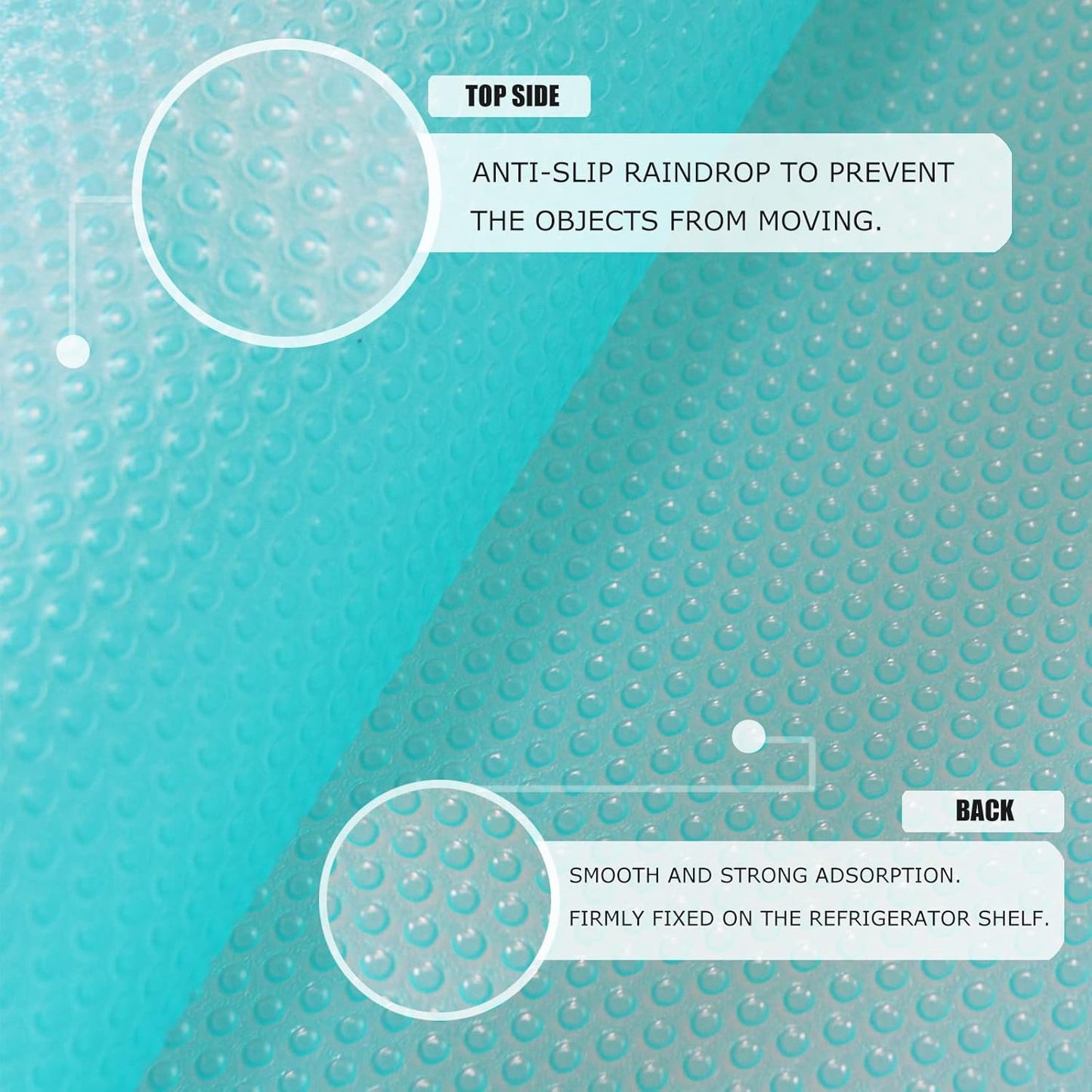 8Pcs Refrigerator Liners, Washable Fridge Liner Mats Covers Pads for Glass Shelf Cupboard Cabinet Drawer Home Kitchen Accessories Organization (Blue)