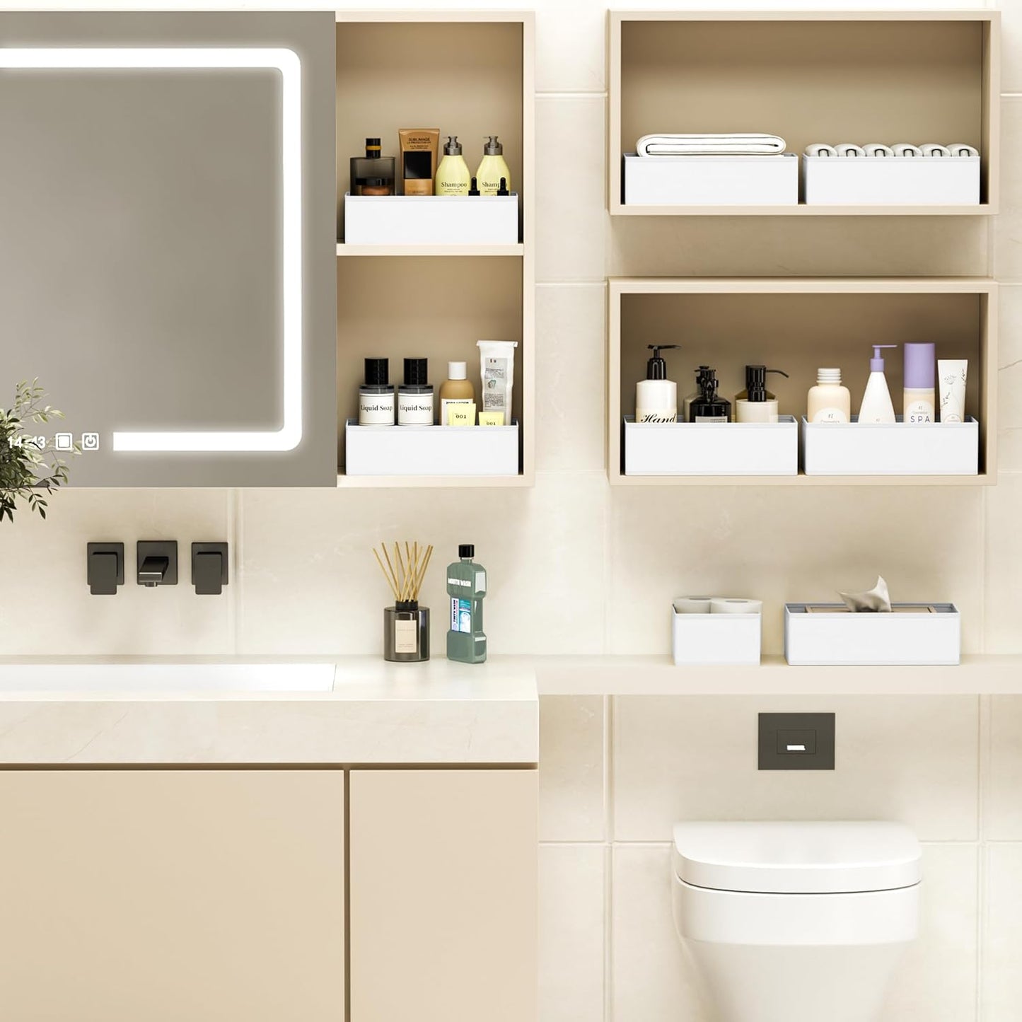 DIMJ Drawer Organizer Clothes - 16 Pack Baby Dresser Organizer for Nursery, Foldable Drawer Organizer Bins for Closet Bedroom Organization, Fabric Clothes Storage Dividers for Underwears, Socks, Bras