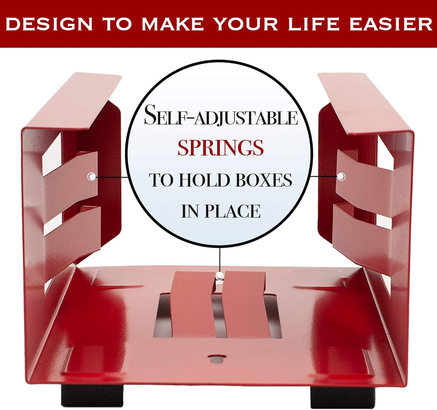 EHOMEA2Z Magnetic Glove Holder,Glove Box Holder,Glove Dispenser,Durable Coated Steel,Space Saving Design for Work,Shop, Garage,Medical Office,Laundry Room,Kitchen,Hospital,Fridge,Wall Mount (Red)