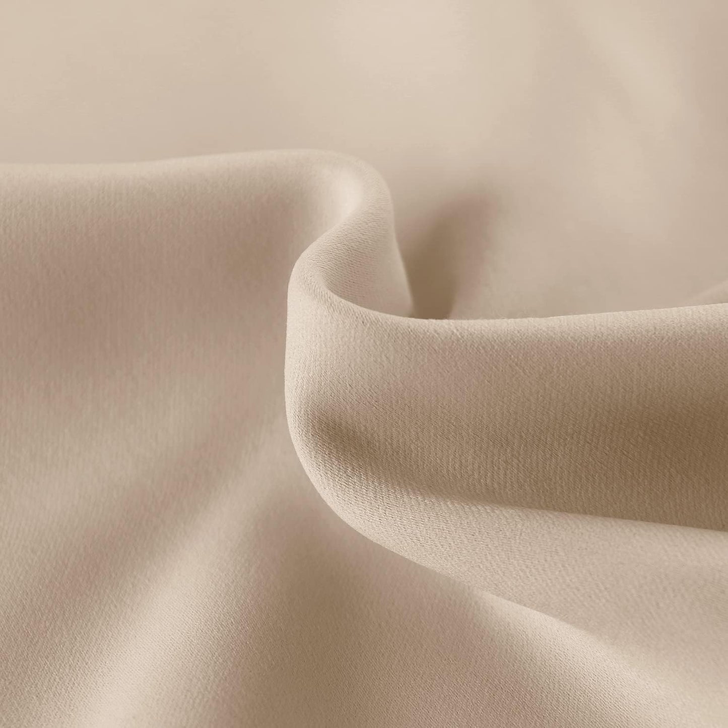 DWCN French Door Curtains – Rod Pocket Thermal Blackout Curtain for Doors with Glass Window, Kitchen and Patio Doors for Privacy, 12 X 72 Inches Long, 1 Curtain Panel with Tieback, Beige