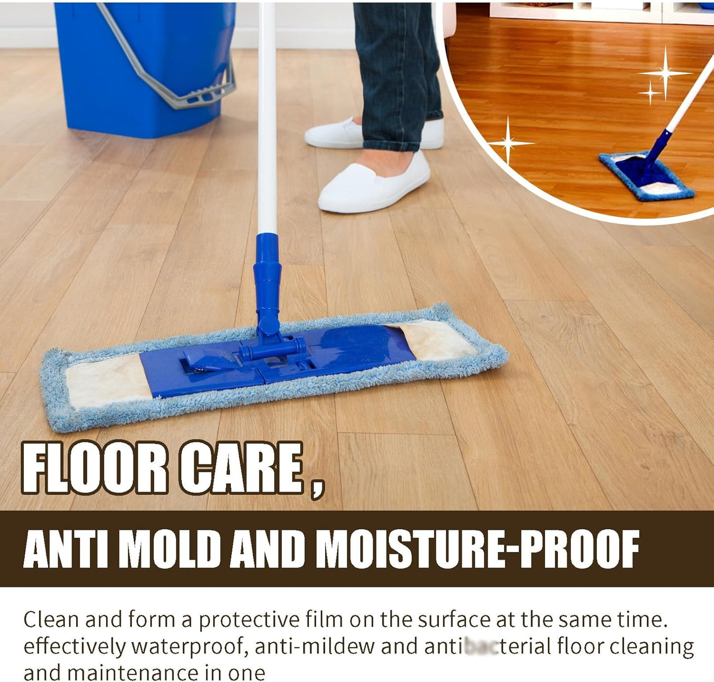 Beeswax Spray Cleaner with Sponge & Towel for Wood Furniture, Natural Beeswax Care For Wood Floors, Furniture, Tables, Cabinets (Lemon)