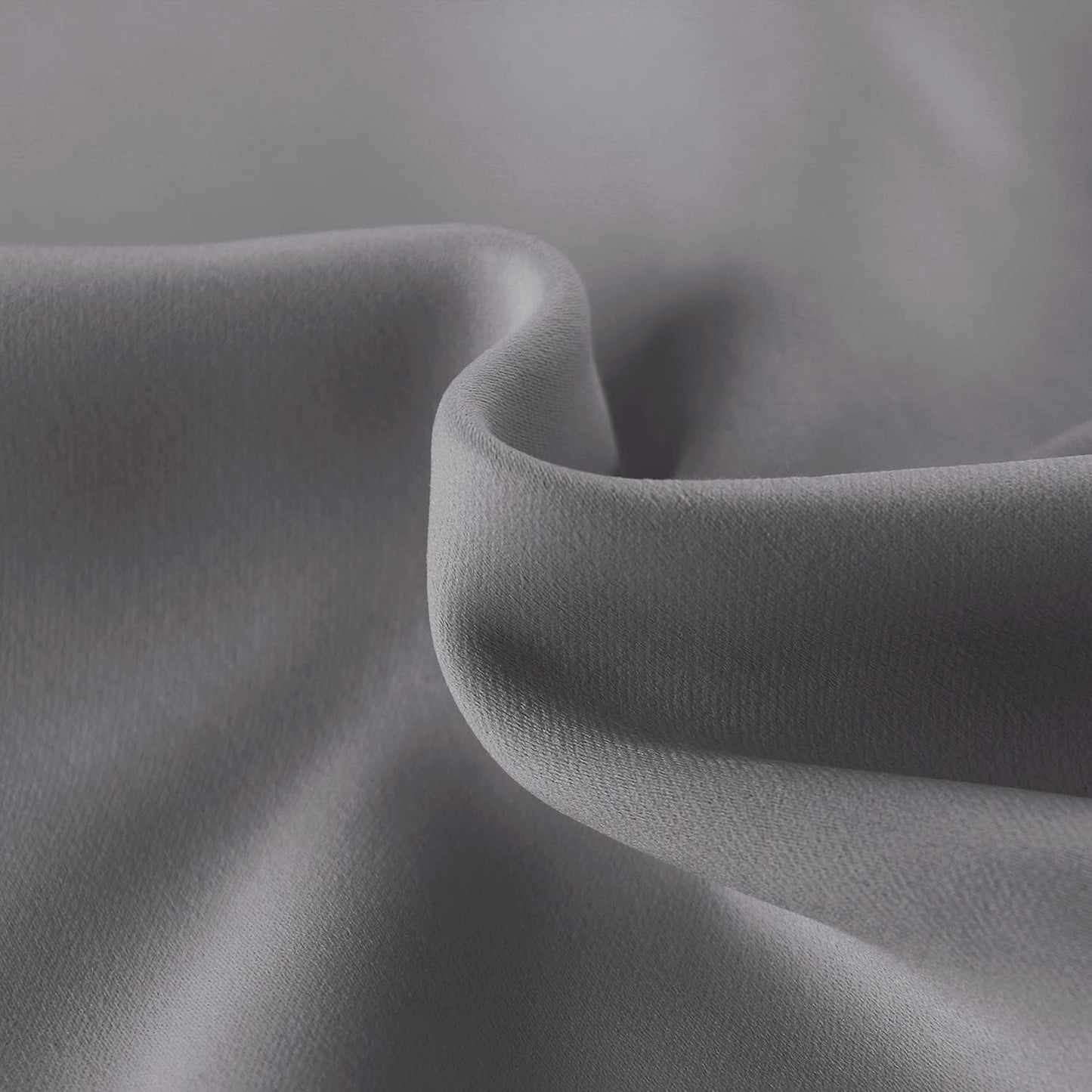 DWCN French Door Curtains – Rod Pocket Thermal Blackout Curtain for Doors with Glass Window, Kitchen and Patio Doors for Privacy, 36 X 72 Inches Long, 1 Curtain Panel with Tieback,Grey