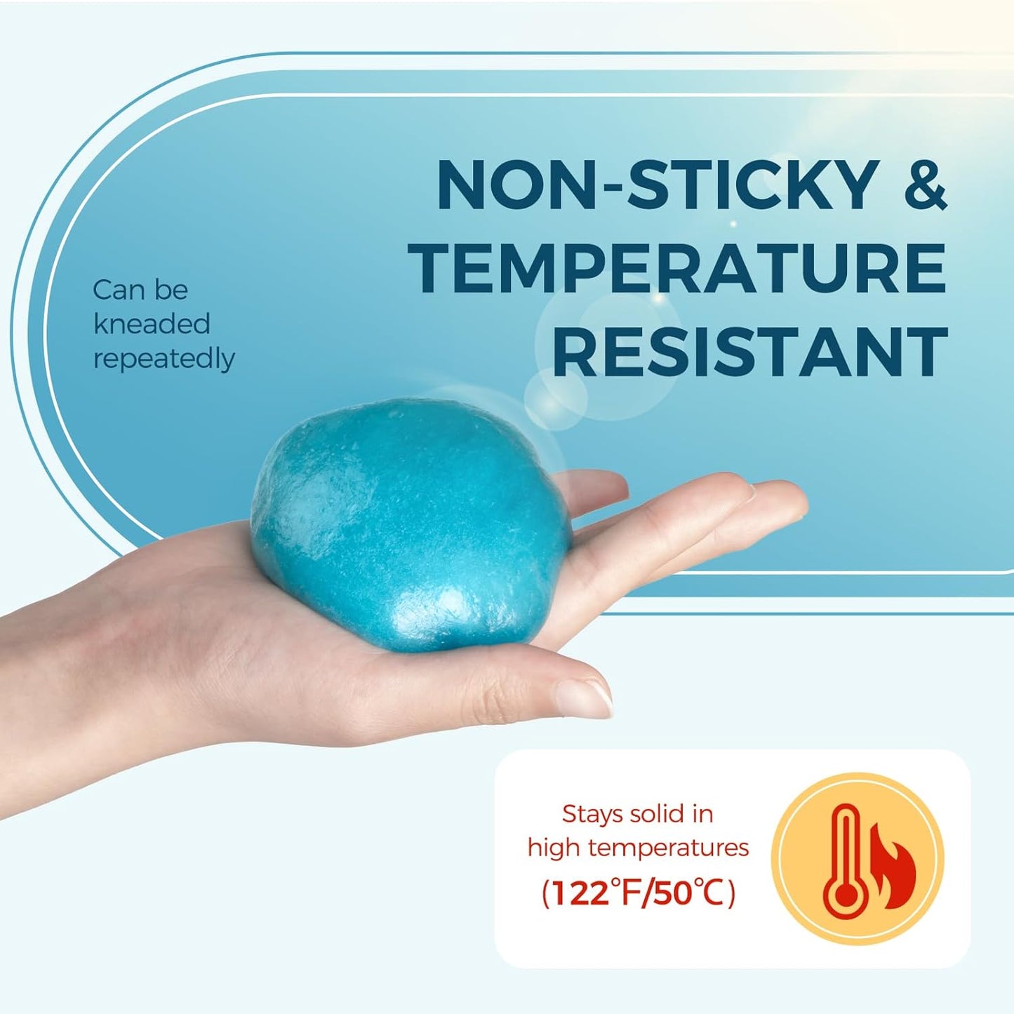 CLICK CLEAN 2Pcs Cleaning Gel for Car, 7oz Car Detailing Tools, Cleaning Putty Gel, Interior Cleaner Universal Dust Cleaner for Keyboard, Laptop, Air Vents (Bluebell)