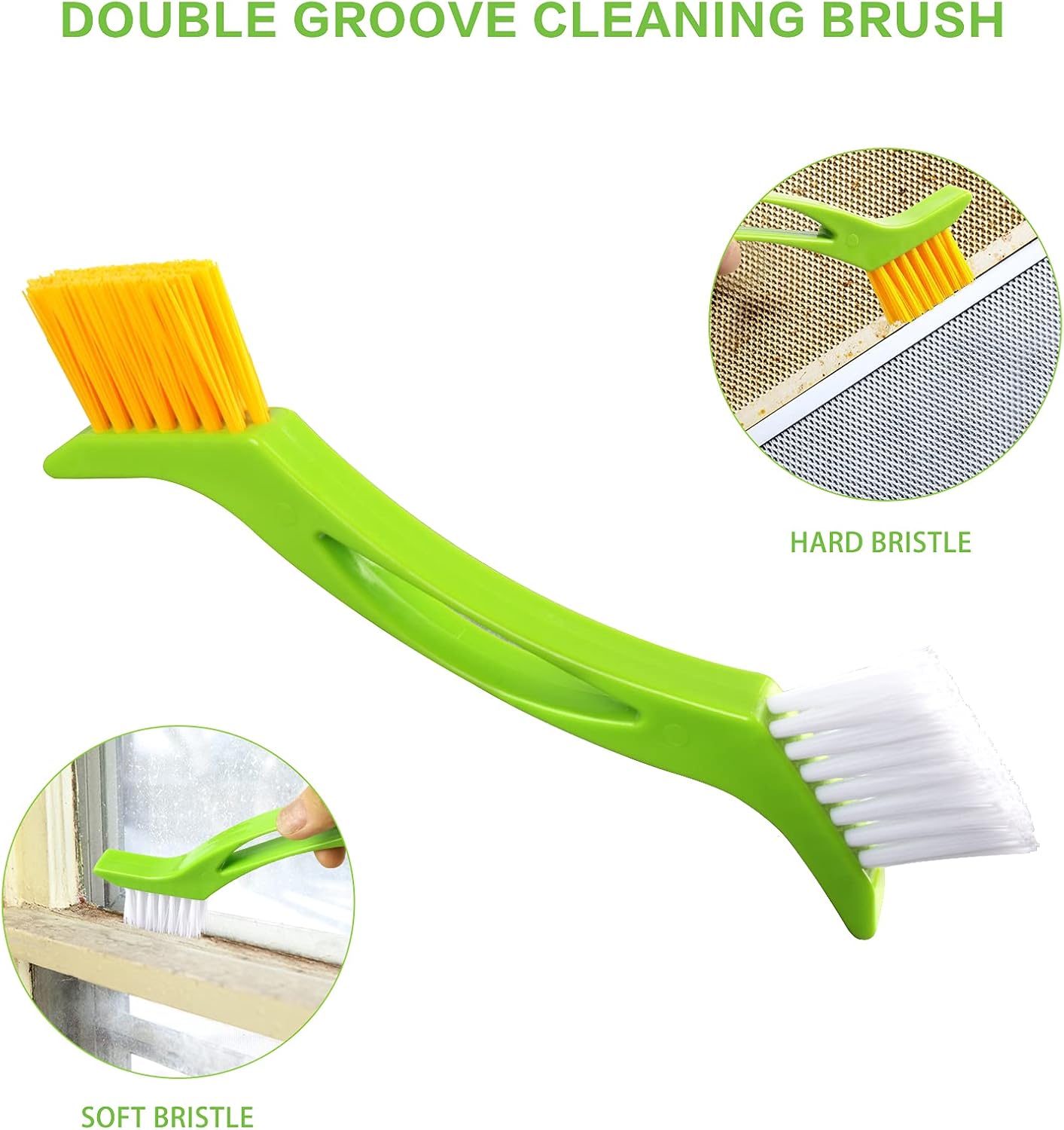 8 Pack Grout Cleaner Brush, Hand-held Groove Gap Cleaning Tools Tile Joint Scrub Brush to Deep Clean, Household Cleaning Brushes for Window Door Track, Stove Tops, Shower, Kitchen, Seams, Floor Lines