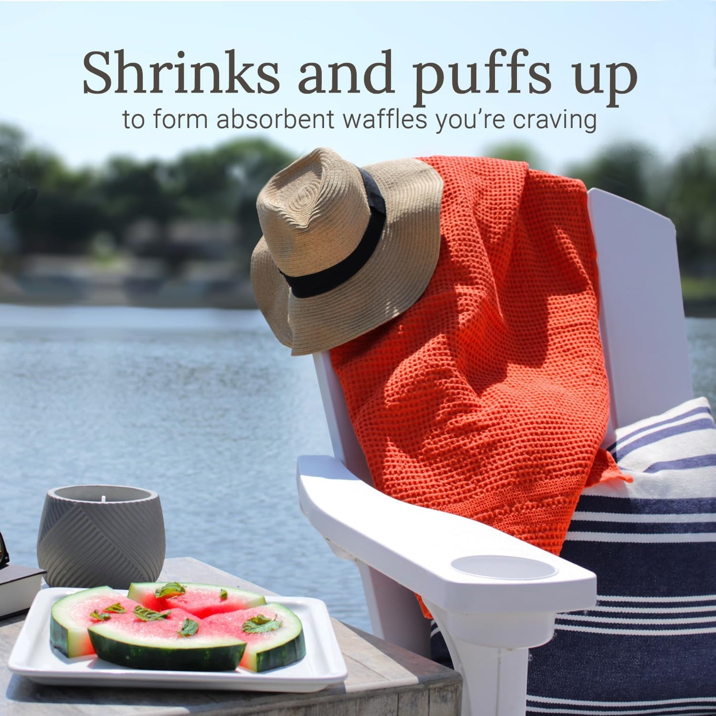 GILDEN TREE Waffle Bath Sheet Large Bath Towels Quick Dry Thin Body Towels, 40x80 Oversized Bath Towels for Adults, 2 Pack Bath Sheet Set, Classic Style (Bright Coral)