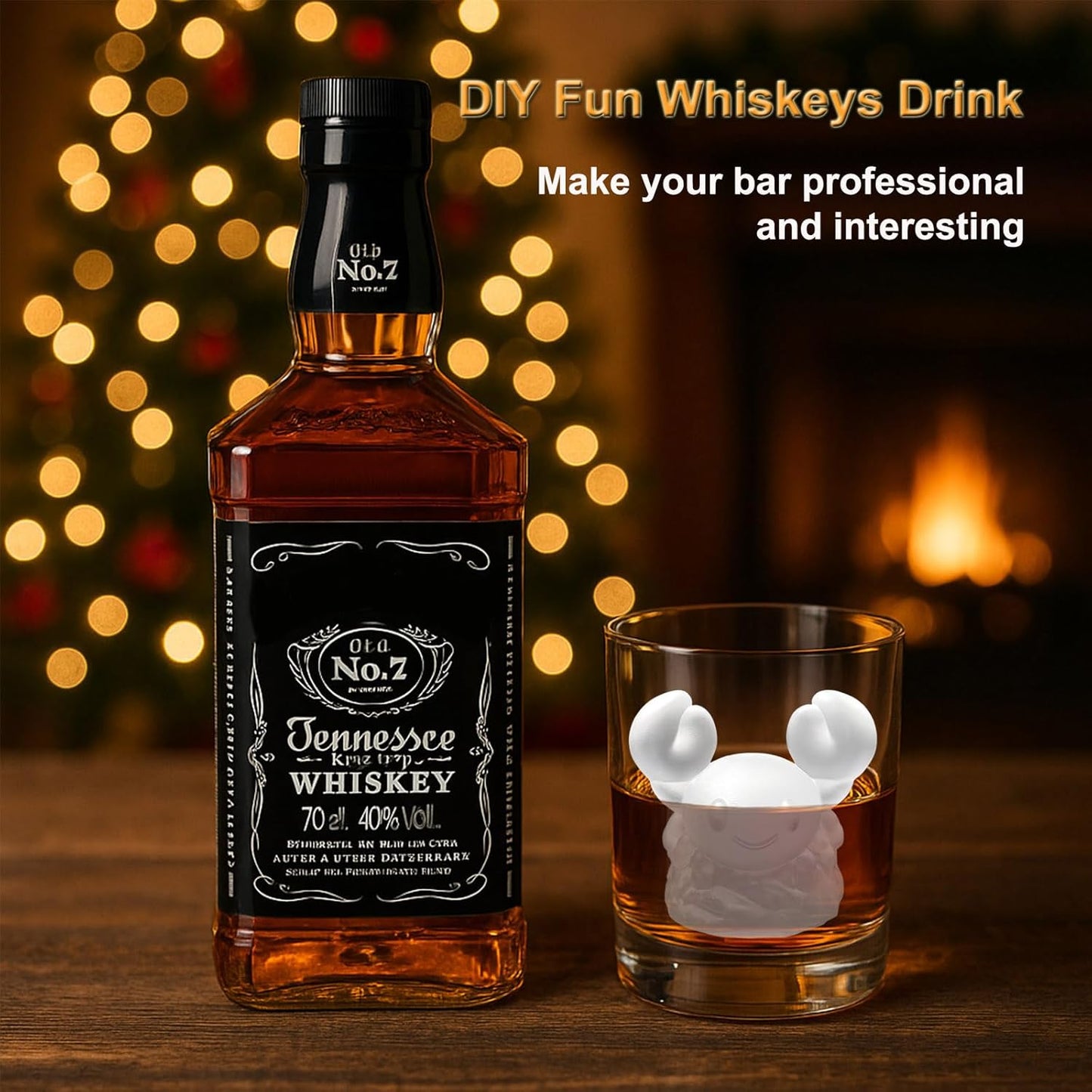 3D Crab Ice Cube Silicone Molds Tray for Whiskey, Cocktail, Drink Decor, Bar; Rich Details. Cute Crabs Gifts for Women Kids Girls Boys, Fun Animal Seafood Shape Soap Epoxy Resign Mold; 2 Pack