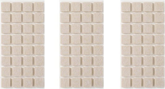 Furnigear Felt Furniture Pads for Hardwood Floor - Self Adhesive Chair Felt Pads, Floor Protector for Furniture Feet, Furniture Sliders Moving Your Furniture Smoothly - Anti Scratch 96 Pcs 3/4" Square