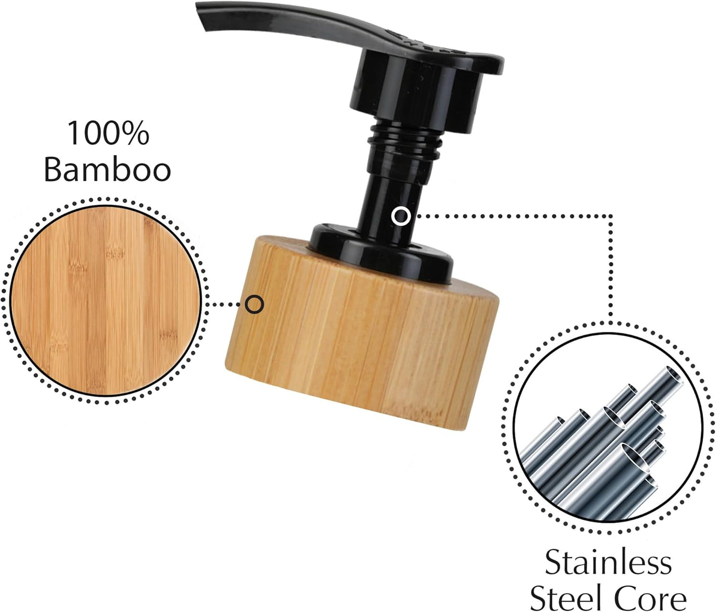 Emerson Glass Soap Dispenser Set - 16 Oz, 2-Pack with Pump and Labels for Kitchen and Bathroom