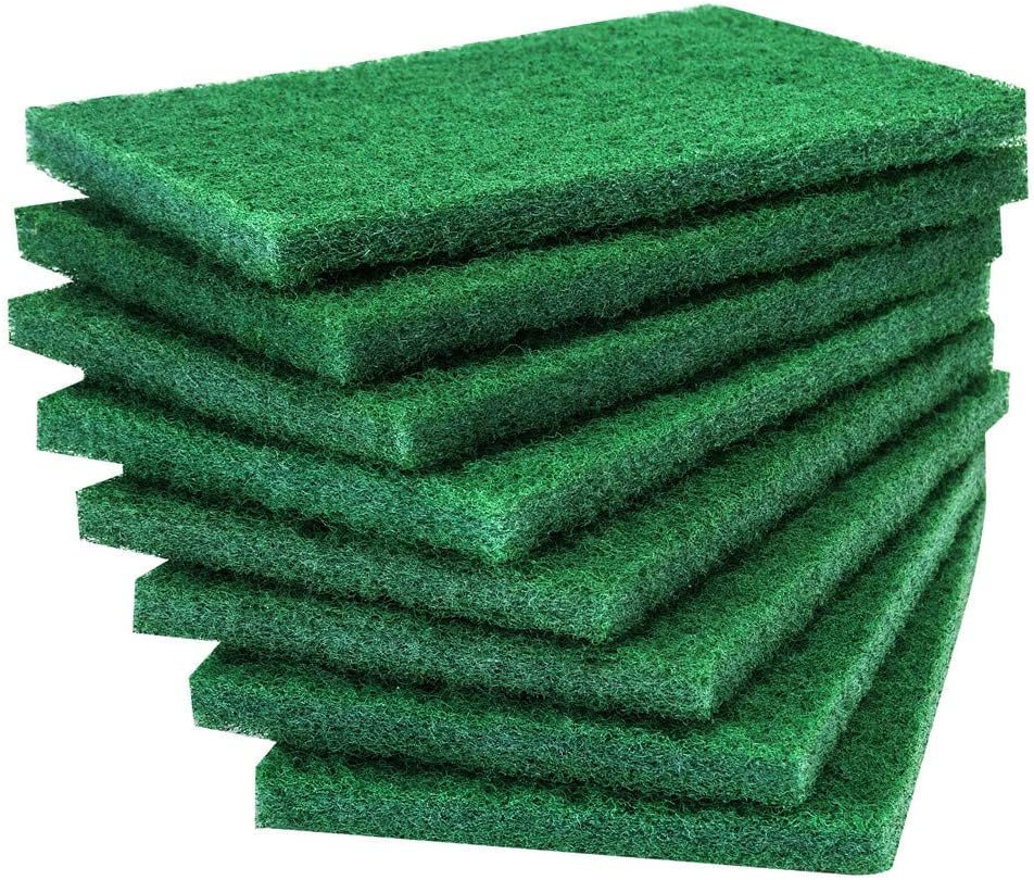24PCS Scouring Pad - Premium Heavy Duty Scrub Pads, Reusable Household Green Dish Scrubber, Multipurpose Scour pad - for Kitchen Scrubber & Metal Grills, 3.9 x 5.9 x 0.36IN
