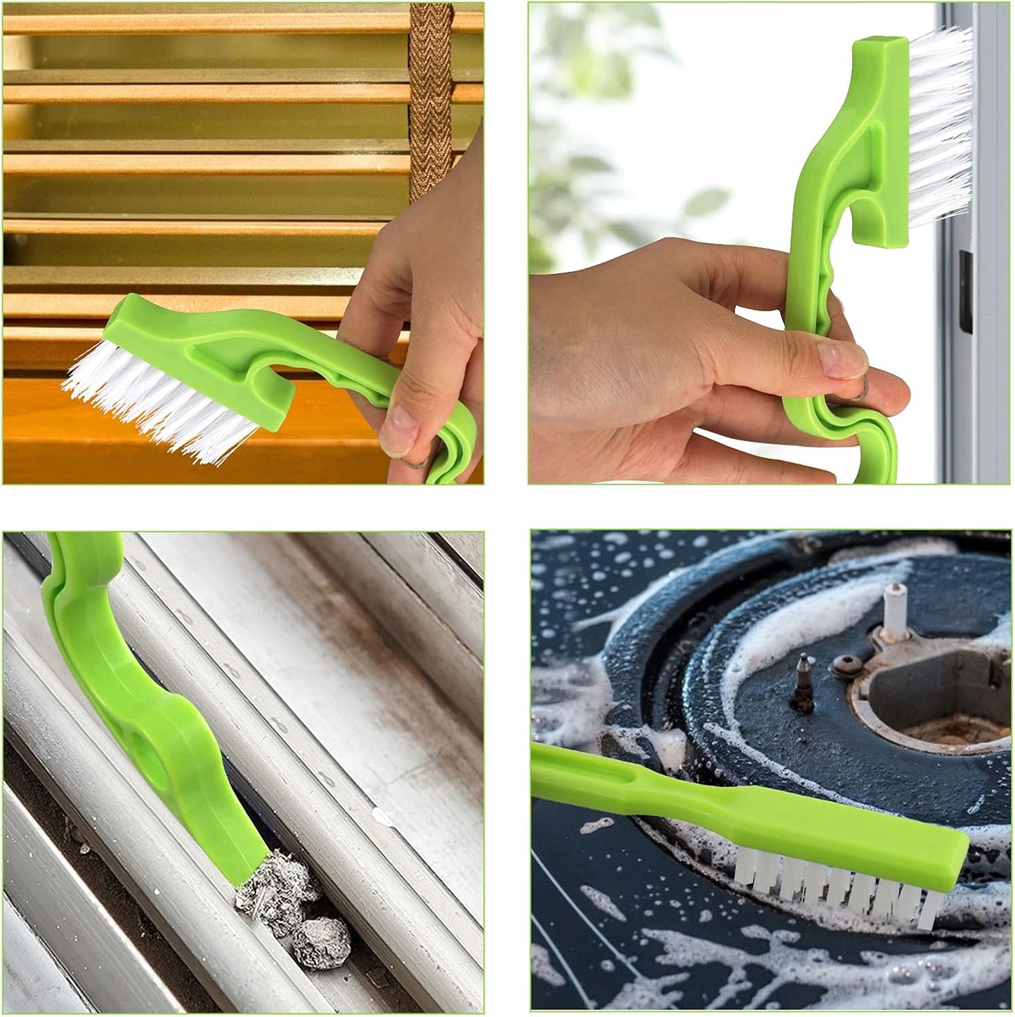 8 Pack Grout Cleaner Brush, Hand-held Groove Gap Cleaning Tools Tile Joint Scrub Brush to Deep Clean, Household Cleaning Brushes for Window Door Track, Stove Tops, Shower, Kitchen, Seams, Floor Lines