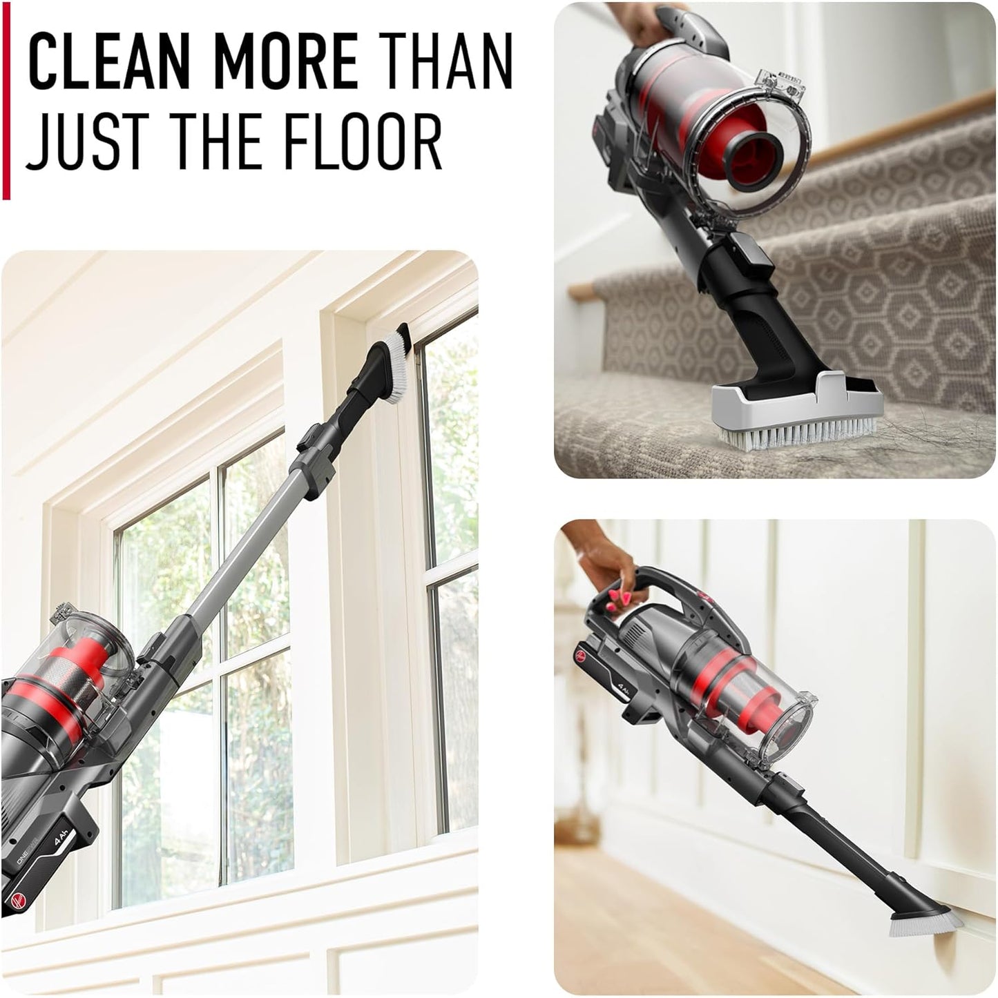 Hoover ONEPWR WindTunnel Emerge Cordless Stick Vacuum Cleaner, Lightweight Stick Vac, Powerful and Quiet Cleaning, Self Standing, No Wall Mount Required, Cordless Vacuum Cleaners for Home Use