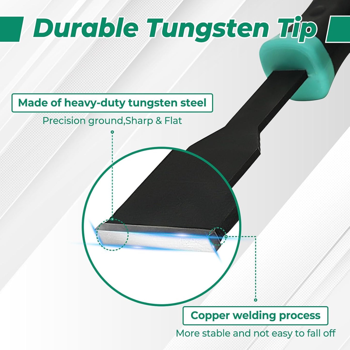 2PCS Carbide Scraper Set(1-1/4 inch & 5/8 inch),Super Gasket Scraper with Durable Tungsten Tip for Remove Gaskets, Carbon and More from Varied Surfaces