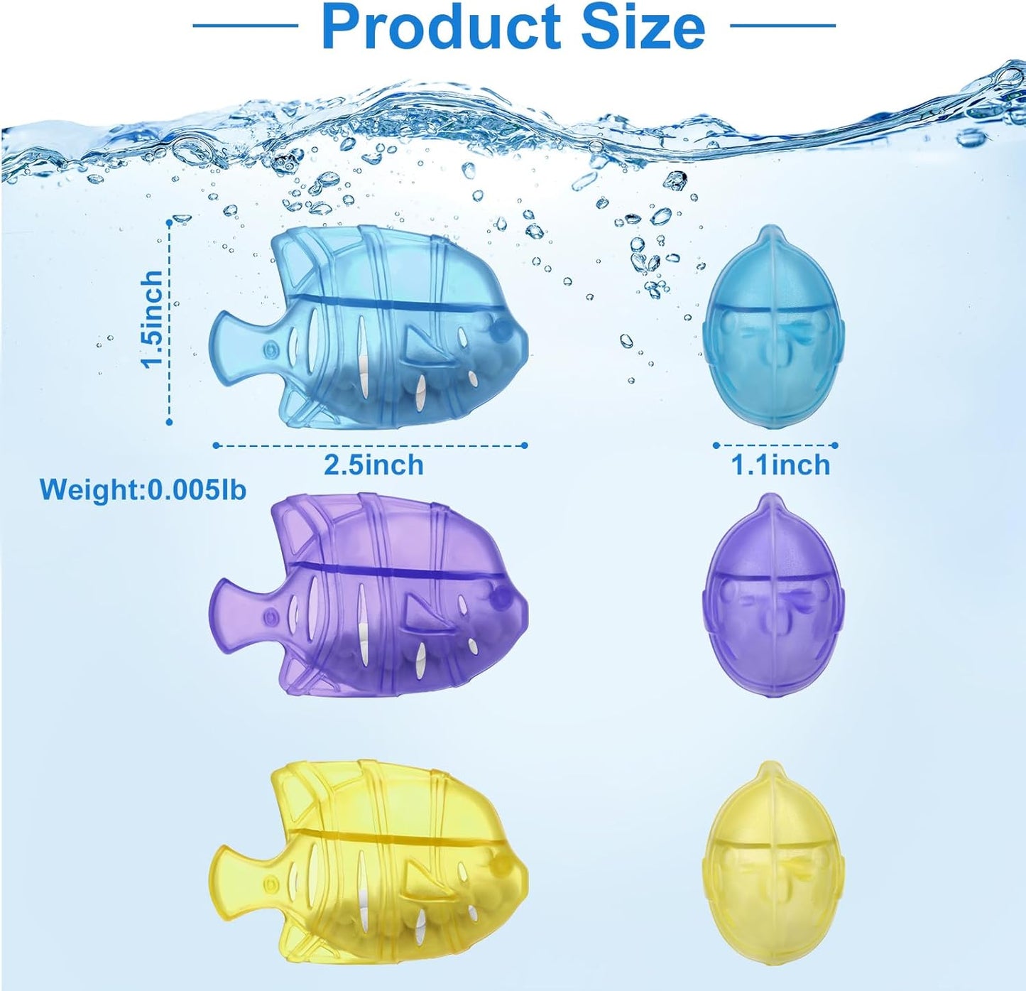 10PC Humidifier Cleaner Fish Universal Humidifier Tank Cleaner Works in All humidifiers and Fish Tanks Purifies Water, Prevent Hard Water Build-Up,Demineralization Cleaner(Blue Purple)