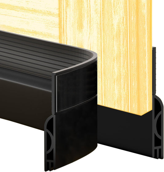 Door Draft Stopper,Door Sweep for Bottom of Door,Weather Stripping Door Seal Draft Guard Blocker Noise Cold Air Insulation Soundproofing for Exterior Interior Home Improvement(Black, 39")