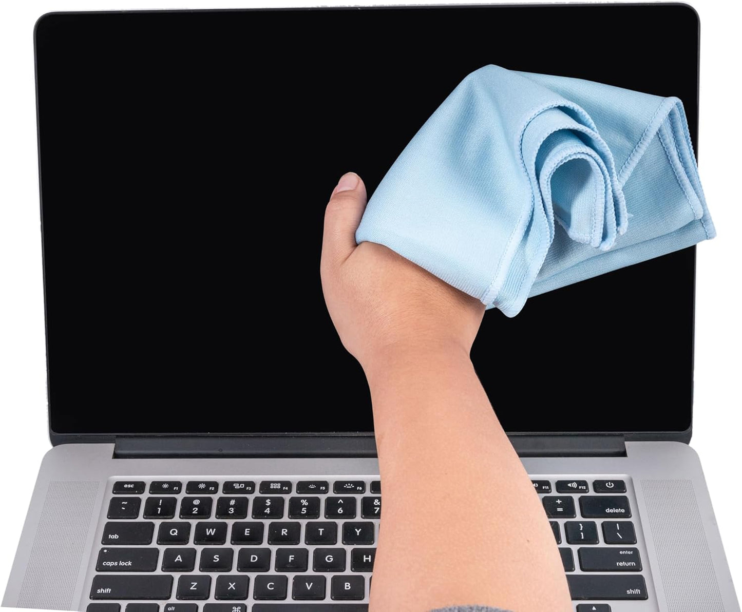 KLNYOO Microfiber Glass Cleaning Cloths Lint Free Streak Free Quickly and Easily Clean Windows & Mirrors Without Chemicals Polishing Cloth 16x16 Inch 8 Pack Blue