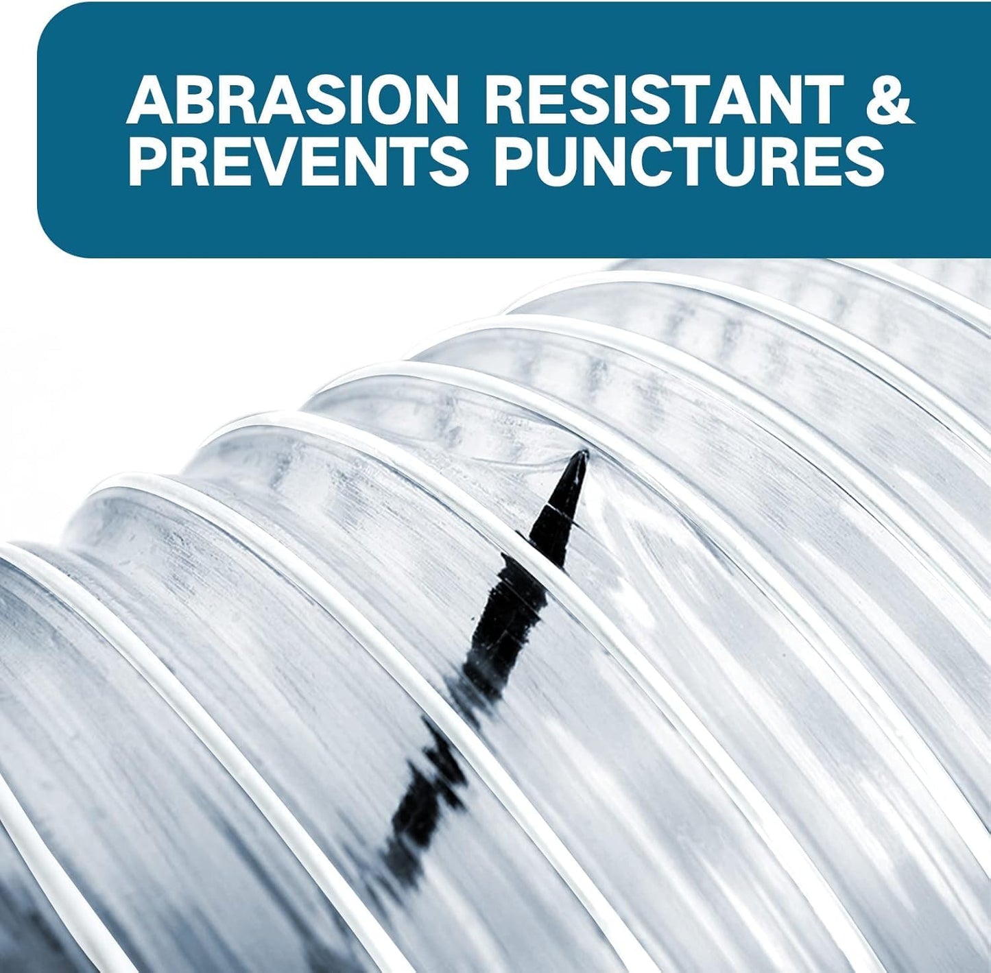 Heavy PVC Dust Collection Hose 6" x 10', Puncture Resistant PVC Dust Collection Hose with Carbon Steel Wire Coil for Woodworking, Workshops, Dust Collectors