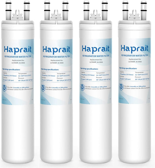 HP005 Replacement for Frigidaire ULTRAWF, Pure Source Ultra, Kenmore 9999, 469999, 46-9999, A0094E28261 Water and Ice, Height 11 inches, 4 Count