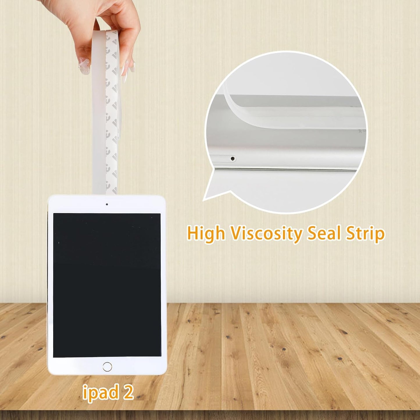 Door Weather Stripping Doors Seal Strip, 26 FT Silicone Sealing Tape for Door Draft Stopper Adhesive for Doors, Windows and Shower Glass Gaps(Transparent, 25mm)