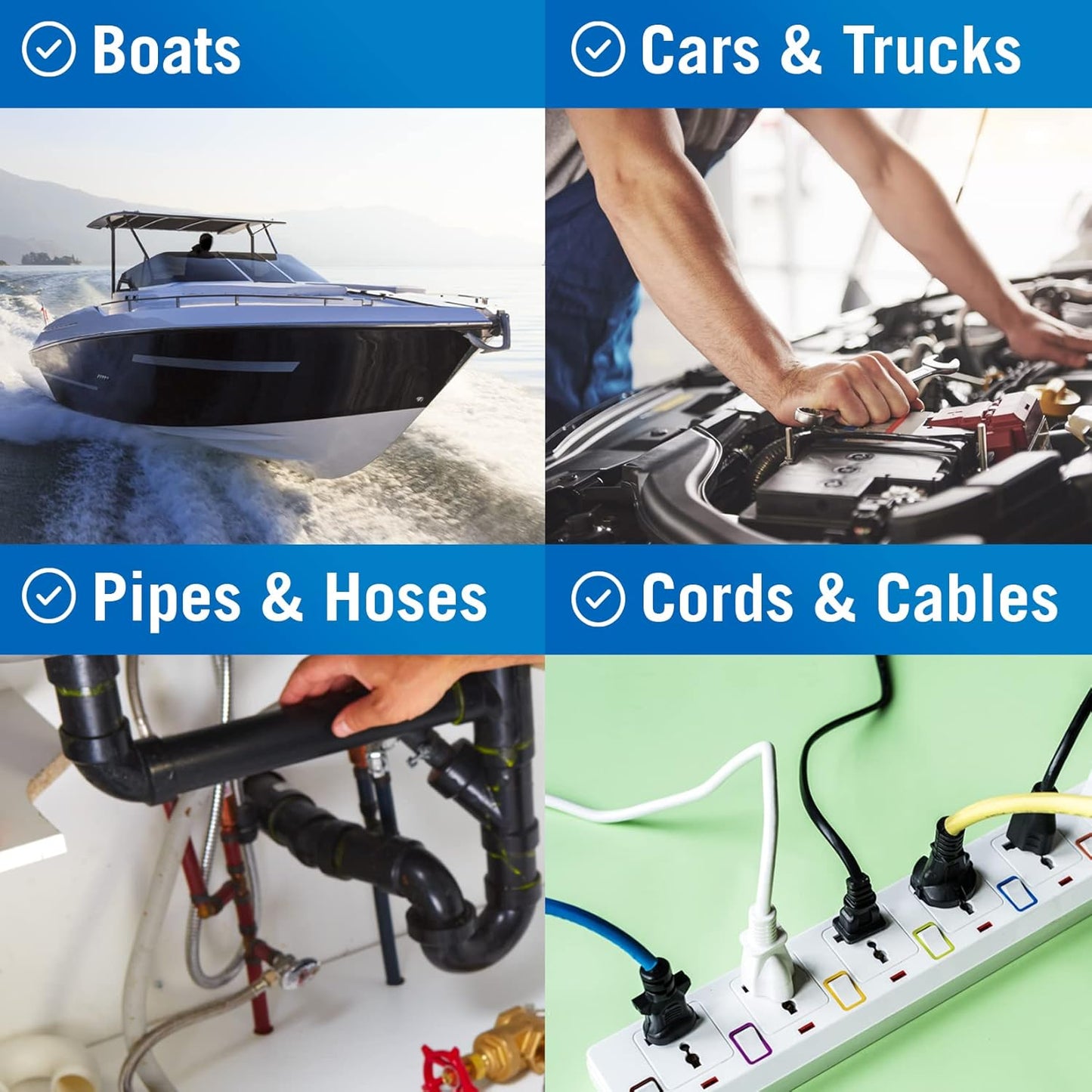 Black Heavy Duty Silicone Tape, Self-Fusing Rubber Hose and Plumbing Water Pipe Repair Seal, Coax Electrical or Waterproof Tape for Leaks, 40ft