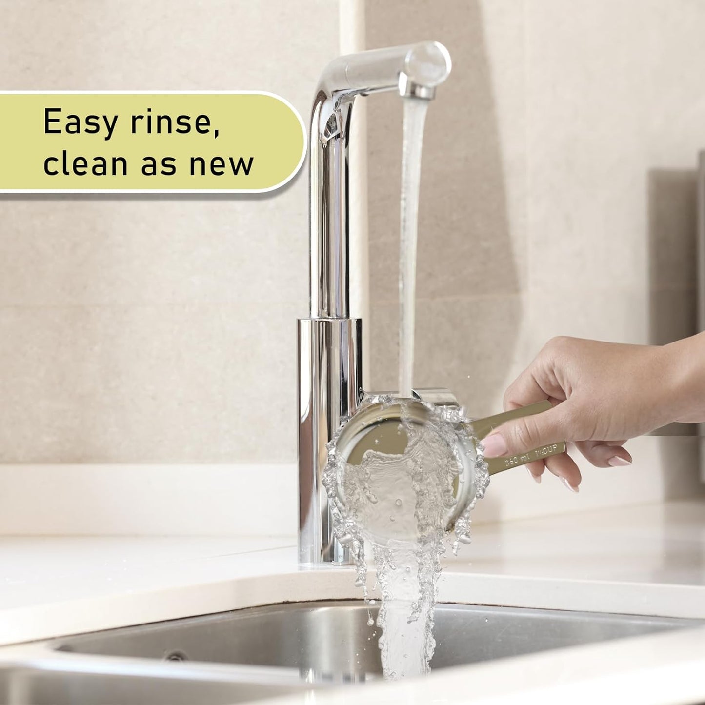 2PCS 1-1/2Cup (360ml, 12oz) Single Measuring Cup, Stainless Steel Measure Scoop, Metric and US Measurement, Dishwasher Safe