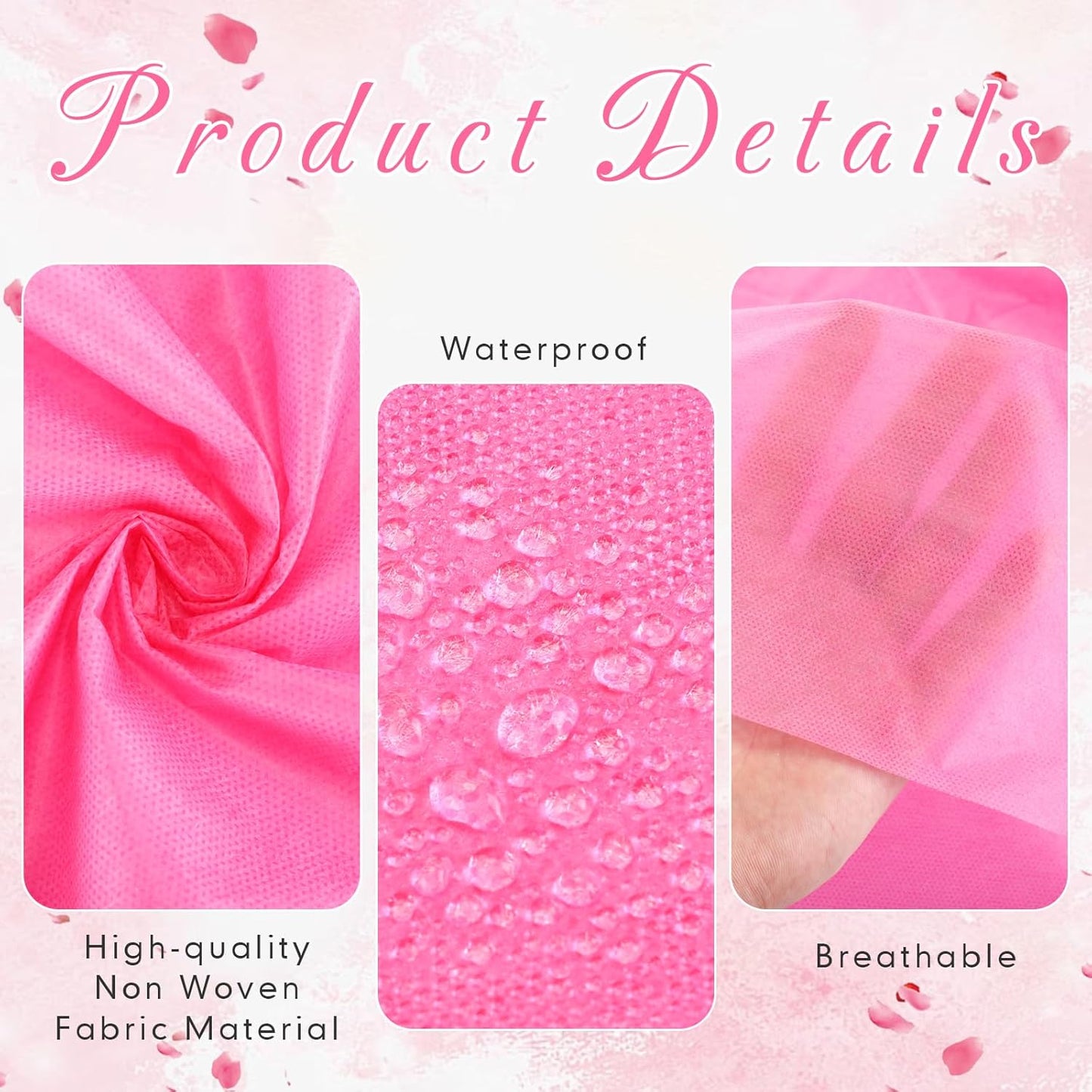300 Pcs 31" x 71" Massage Table Sheets Waterproof Disposable Bed Sheets Soft Non Woven Fabric Tattoo Breathable Spa Bed Cover for Esthetician Beauty Salon Chair Hotel, Pink