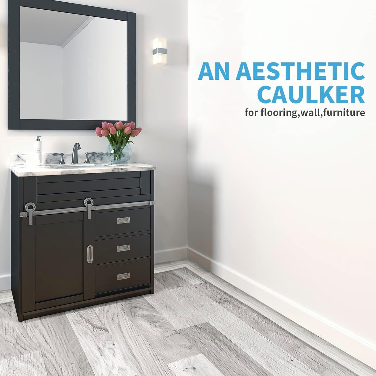 Art3d Self Adhesive Vinyl Floor Transition Strip, Laminate Floor Strip Floor Flat Divider Strip for Joining Floor Gaps,Carpet Threshold Transition,Floor Tiles (4 FT, 1.57in, White-Washed)