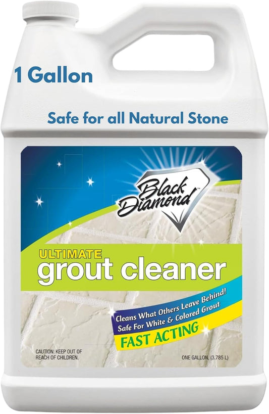 Black Diamond Ultimate Grout Cleaner: Best Cleaner for Tile, Ceramic, Porcelain, Marble Acid-Free Safe Deep Cleaner & Stain Remover for Even The Dirtiest Grout (1-Gallon)